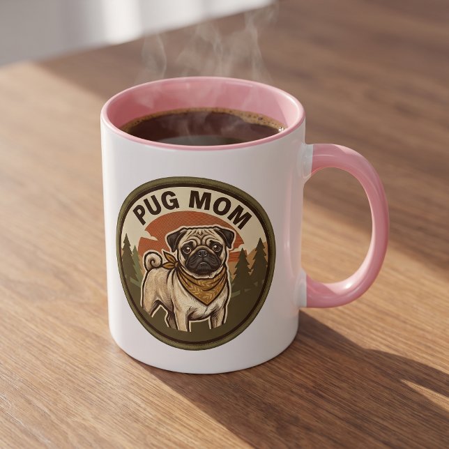 Tasse à café Maman Pug | Cadeau pour maman de chie (Créateur téléchargé)