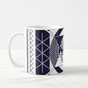 Tasse à café Mandala Bleu Marine