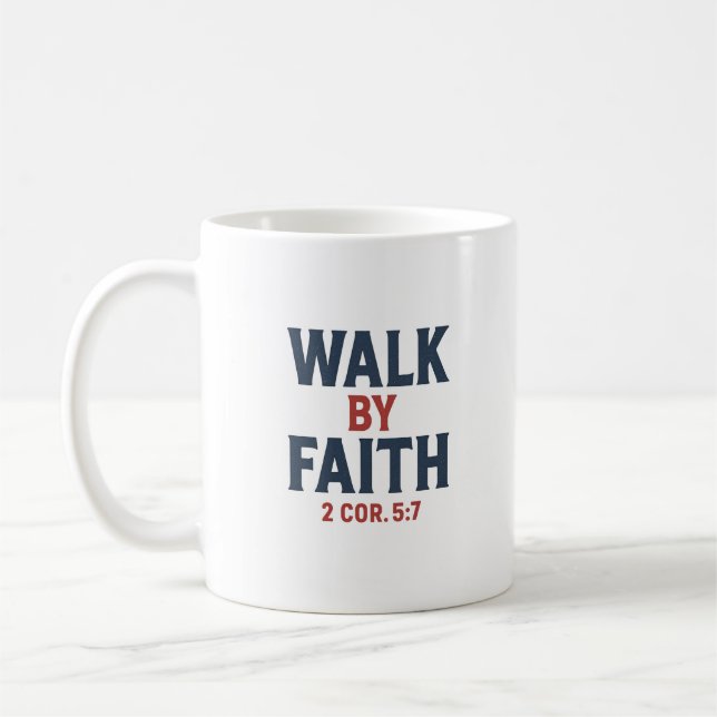 Tasse à café « Marcher par la foi » (Gauche)