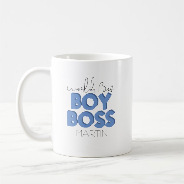 Tasse à café Meilleur Patron Garçon du Monde (Gauche)