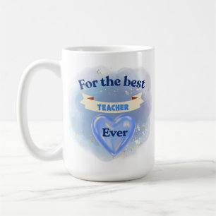 Tasse à café Meilleur Professeur Ever Blue Heart Q