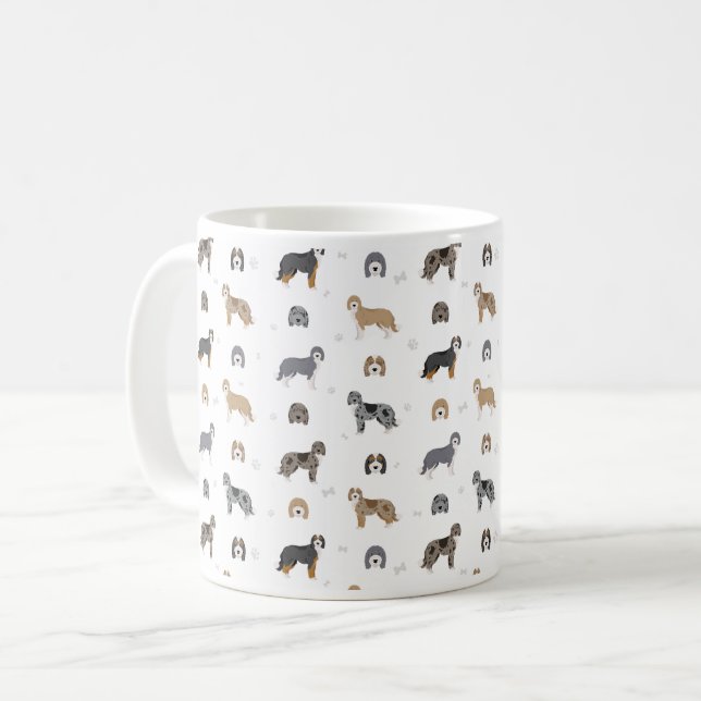 Tasse à café mélange de chien Aussiedoodle (Devant gauche)