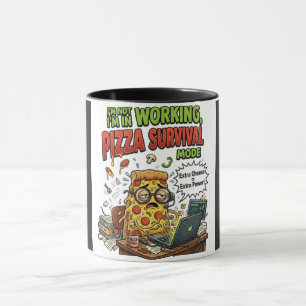 Tasse à café Mode Survie Pizza Drôle Amateur de