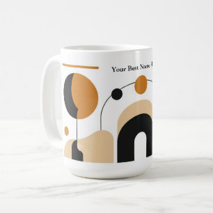 Tasse à café moderne abstraite rétro personnalisée