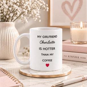 Tasse à café moderne personnalisée pour petite ami