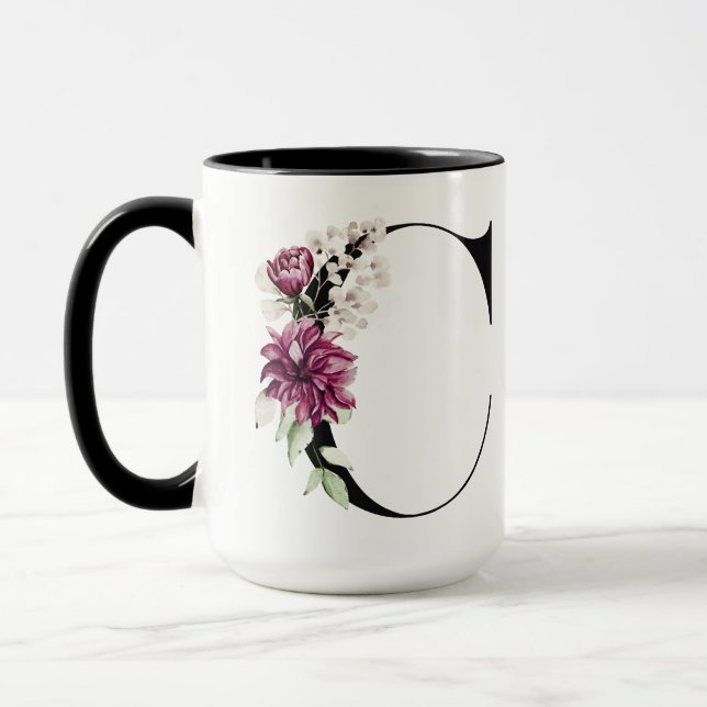 Tasse à café Monogram | Lettre C (Gauche)