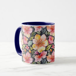 Tasse à café - Motif floral 1 - Jardin printanier