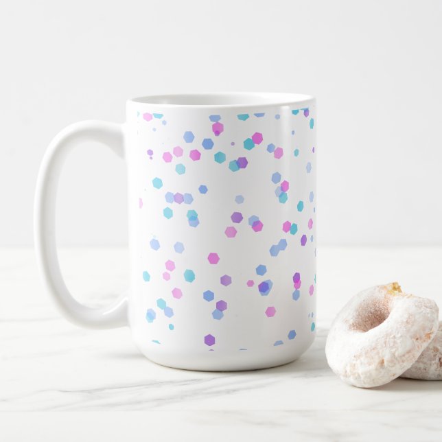 Tasse à café motif pois, 45cl (Avec donut)