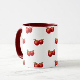 Tasse à café motif pomme rouge Tasse de fruits d
