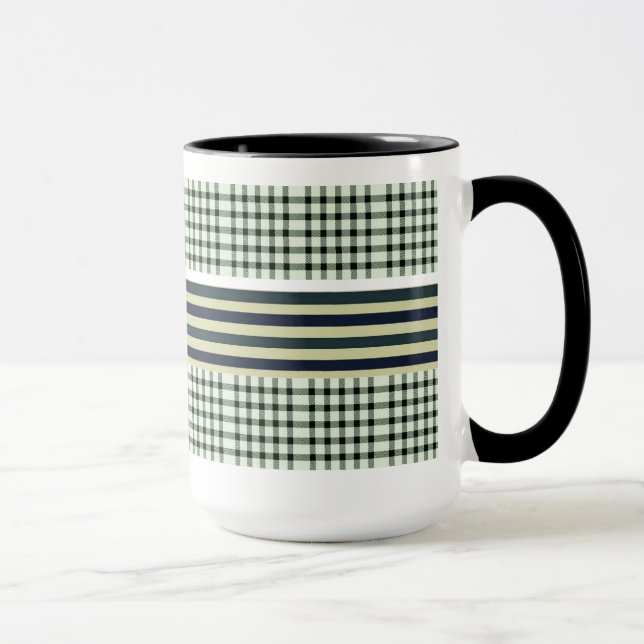 Tasse à café motif rayé coloré (Droite)
