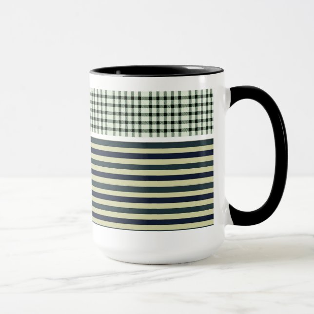 Tasse à café motif rayé coloré (Droite)