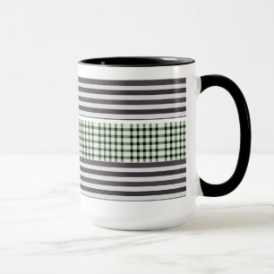 Tasse à café motif rayé coloré