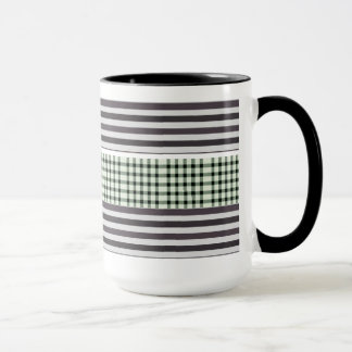 Tasse à café motif rayé coloré