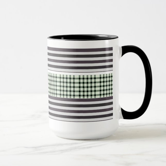 Tasse à café motif rayé coloré (Droite)