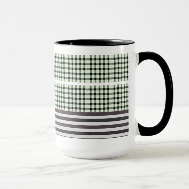 Tasse à café motif rayé coloré (Droite)