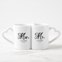 Tasse à café MR et MRS Heart