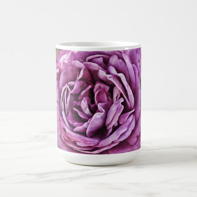 Tasse à café Mug Fleur Rose Violet Art (Centre)