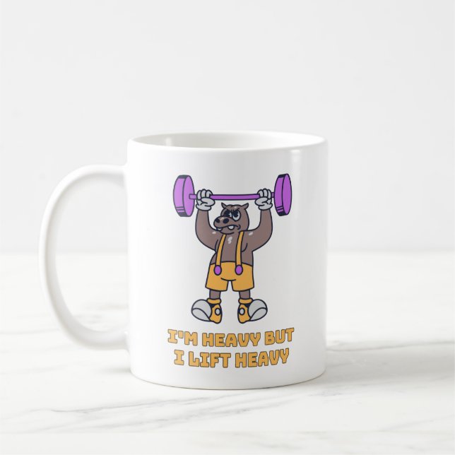 Tasse à café Musculation Ours Drôle (Gauche)