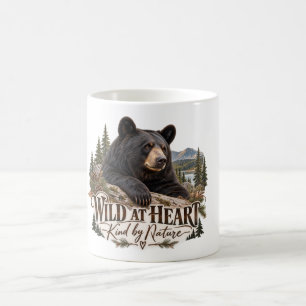 Tasse à café Nature Ours noir Sauvage au cœur