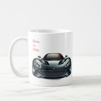 Tasse à café Né pour rouler /Cadeau pour motard