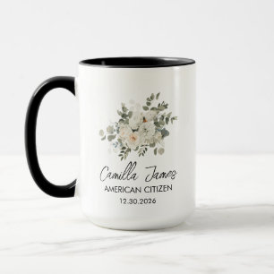 Tasse à café Nouveau Citoyen Américain - Citoyenne