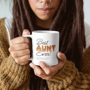 Tasse à café orange brûlé Meilleure Tante du Monde