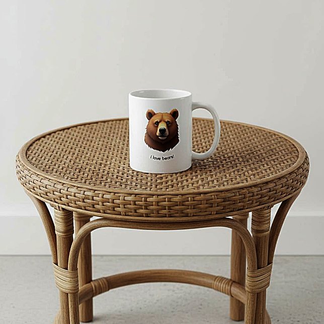Tasse à café Ourse Marron Mignonne (Créateur téléchargé)