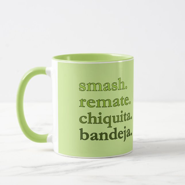 TASSE À CAFE PADEL – VIBES DE MOTS – VERT CITRON (Gauche)