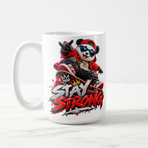 Tasse à café Panda Skateboard Cool Reste Fort