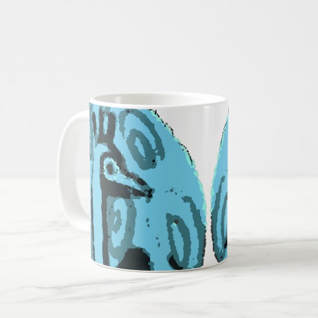 Tasse à café Paon (Devant gauche)