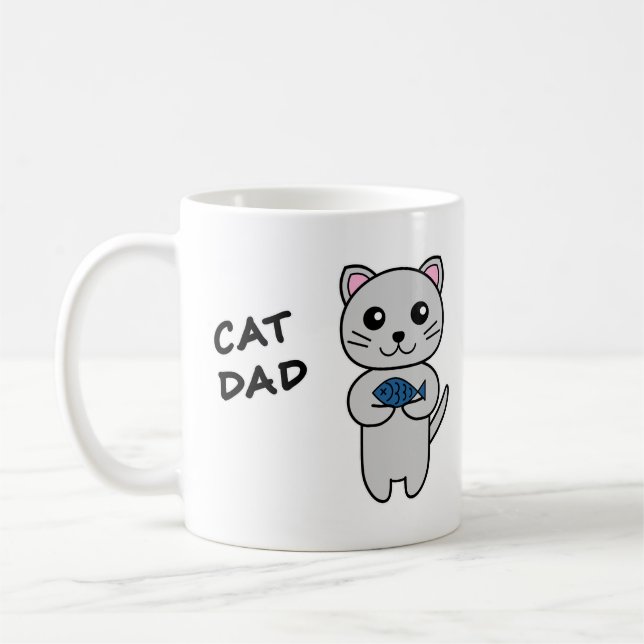 Tasse à café Papa Chat (Gauche)