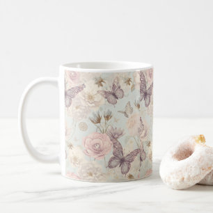 Tasse à café Papillon Pastel & Fleurs