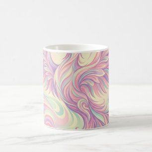 Tasse à café Pastel aux Ailes de Phénix Abstraites