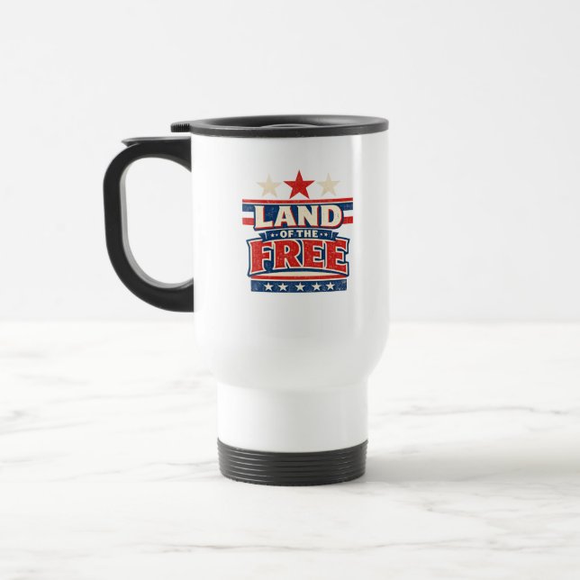 Tasse à café patriotique Terre de liberté (Gauche)