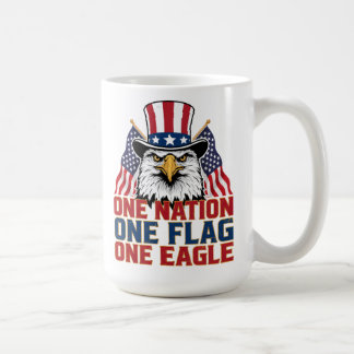Tasse à café patriotique Une nation un drapeau un
