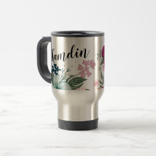 Tasse à café personnalisée 15 onces Fleurs tropica