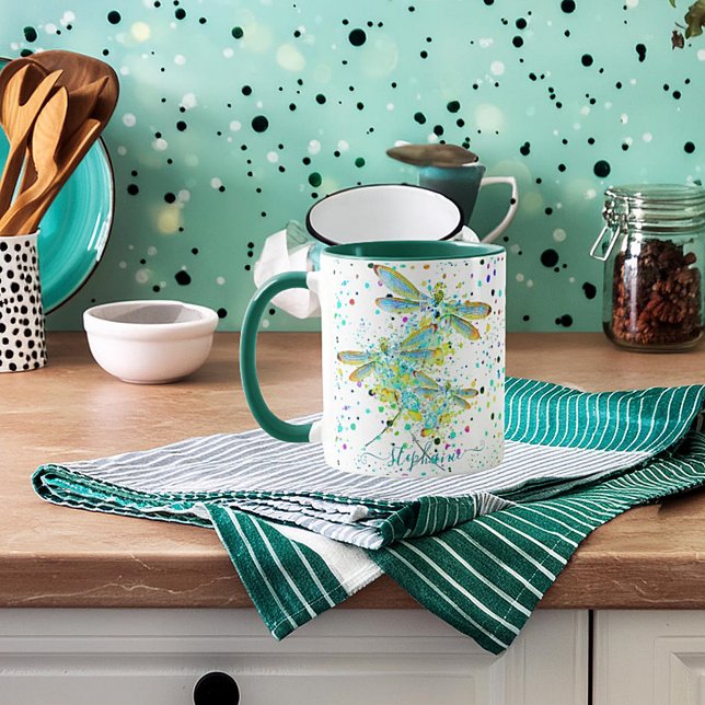 Tasse à café personnalisée avec éclaboussure de li (Créateur téléchargé)