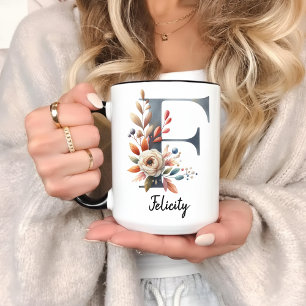 Tasse à café personnalisée avec fleurs sauvages po