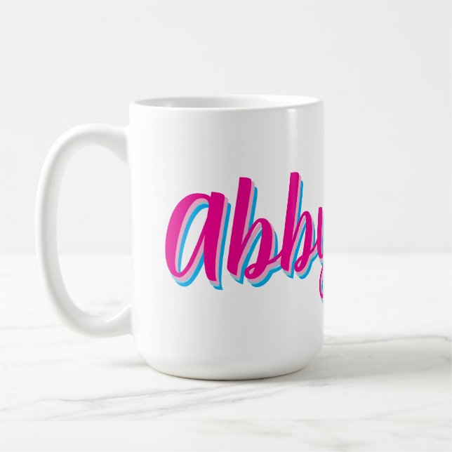 Tasse à café personnalisée avec nom en écriture ma (Gauche)