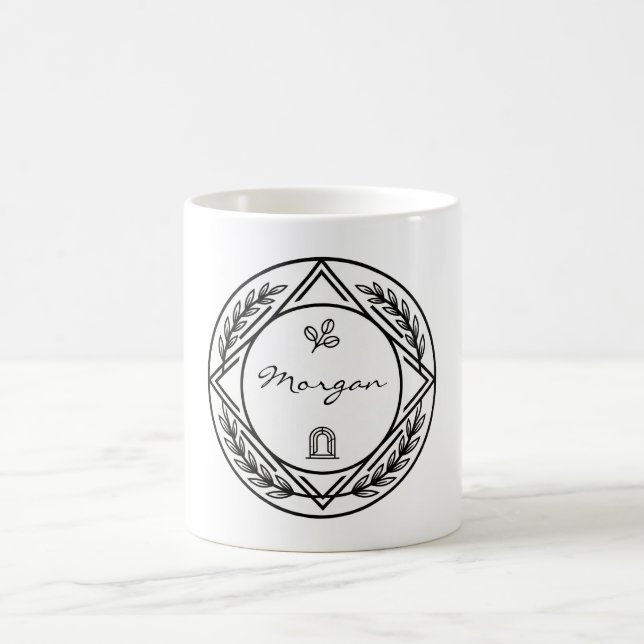 Tasse à café personnalisée avec nom ou initiale (Centre)