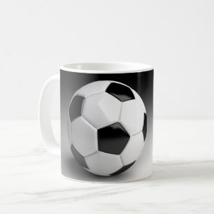 Tasse à café personnalisée avec un ballon de footb
