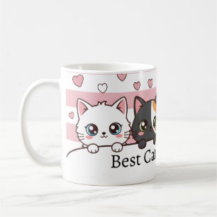 Tasse à café personnalisée avec un chat de dessin