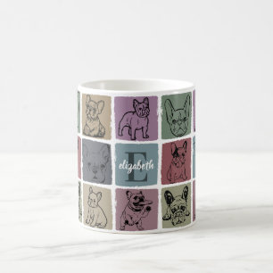 Tasse à café personnalisée Cadeau rétro Bouledogue