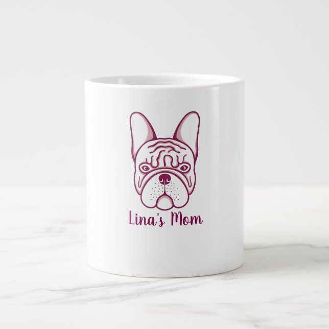 Tasse à café personnalisée pour maman de Bouledogu (Devant)