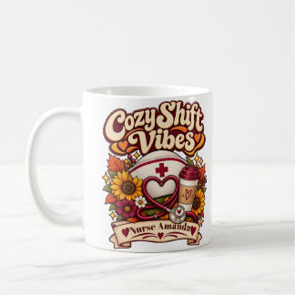 Tasse à café personnalisée "Retro Cozy Nurse Life"