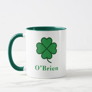 Tasse à café personnalisée Trèfle vert irlandais c