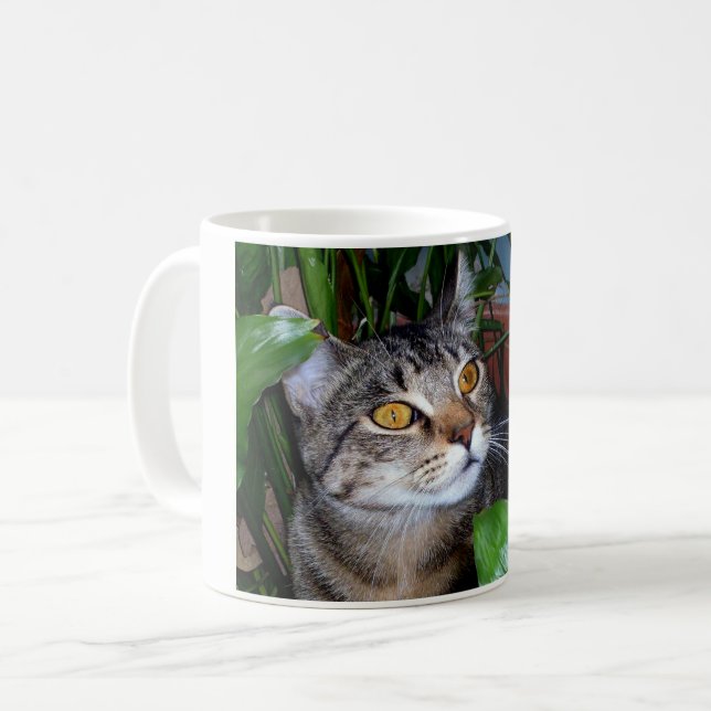 Tasse à café Photo de votre chat (Devant gauche)