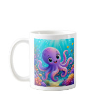 Tasse à café Pieuvre Violette Drôle