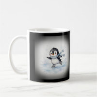 Tasse à café Pingouin de patinage sur glace