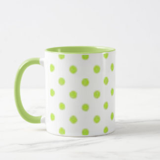 Tasse à café pois verte